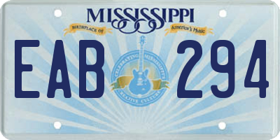 MS license plate EAB294