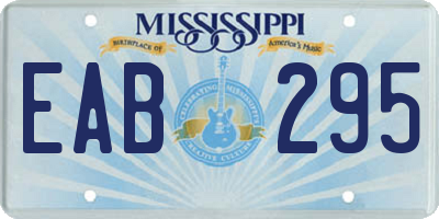 MS license plate EAB295