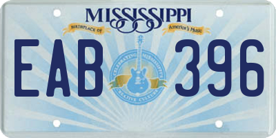 MS license plate EAB396