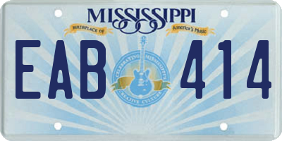 MS license plate EAB414