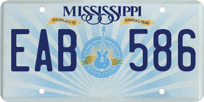 MS license plate EAB586