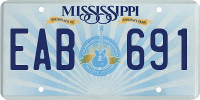 MS license plate EAB691