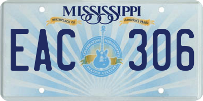MS license plate EAC306