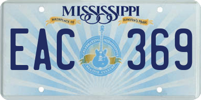 MS license plate EAC369