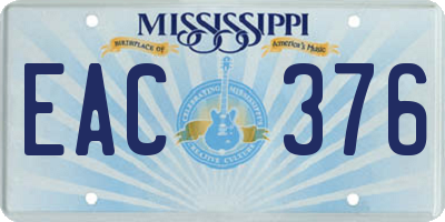 MS license plate EAC376