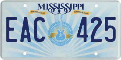 MS license plate EAC425