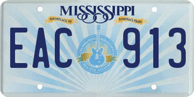 MS license plate EAC913