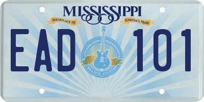 MS license plate EAD101