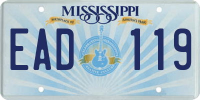 MS license plate EAD119