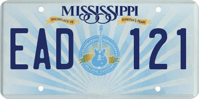 MS license plate EAD121