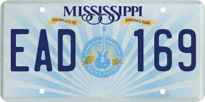 MS license plate EAD169