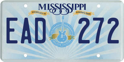 MS license plate EAD272
