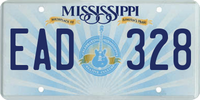 MS license plate EAD328