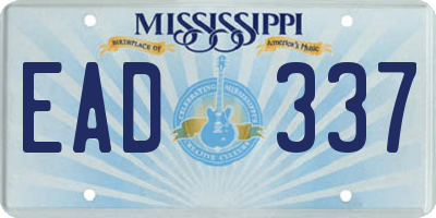MS license plate EAD337