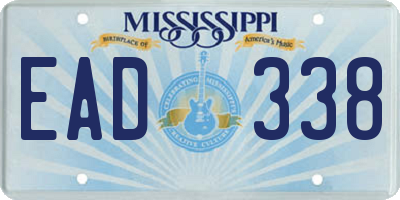 MS license plate EAD338