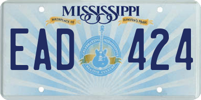 MS license plate EAD424