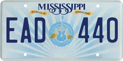MS license plate EAD440