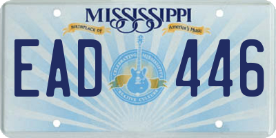 MS license plate EAD446