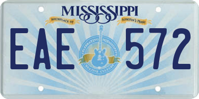 MS license plate EAE572