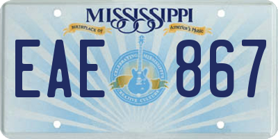 MS license plate EAE867