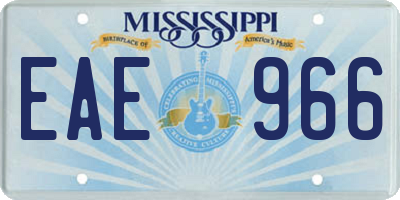 MS license plate EAE966