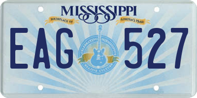 MS license plate EAG527
