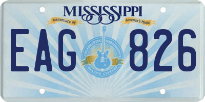 MS license plate EAG826