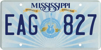 MS license plate EAG827