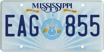 MS license plate EAG855