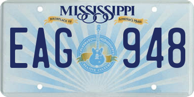 MS license plate EAG948
