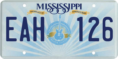 MS license plate EAH126