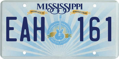 MS license plate EAH161