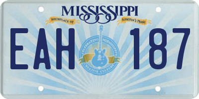 MS license plate EAH187