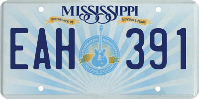 MS license plate EAH391