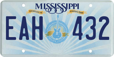 MS license plate EAH432