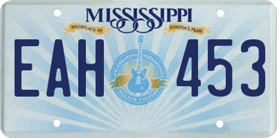 MS license plate EAH453