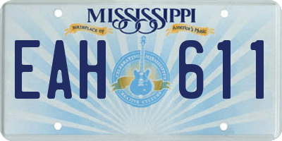 MS license plate EAH611