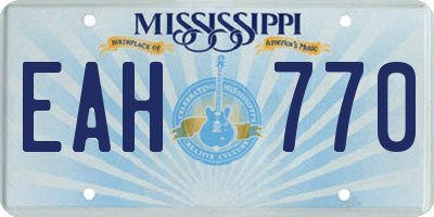 MS license plate EAH770