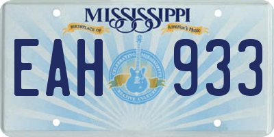 MS license plate EAH933