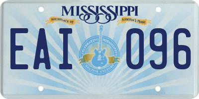 MS license plate EAI096