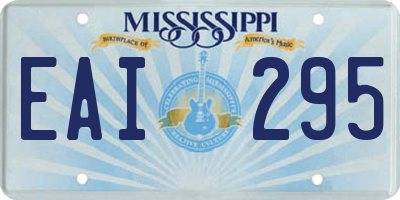 MS license plate EAI295
