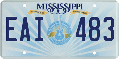 MS license plate EAI483