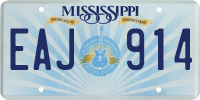 MS license plate EAJ914
