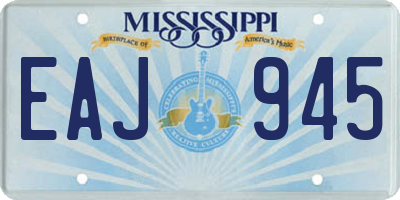 MS license plate EAJ945