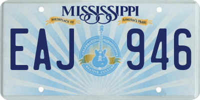 MS license plate EAJ946