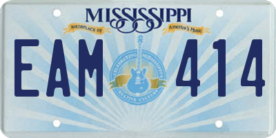 MS license plate EAM414