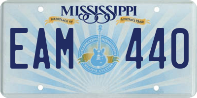 MS license plate EAM440