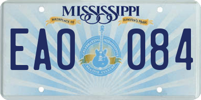 MS license plate EAO084