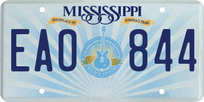 MS license plate EAO844