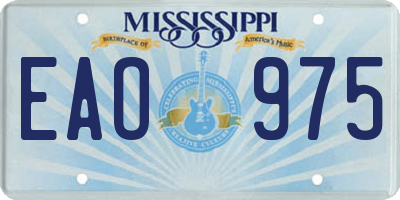 MS license plate EAO975